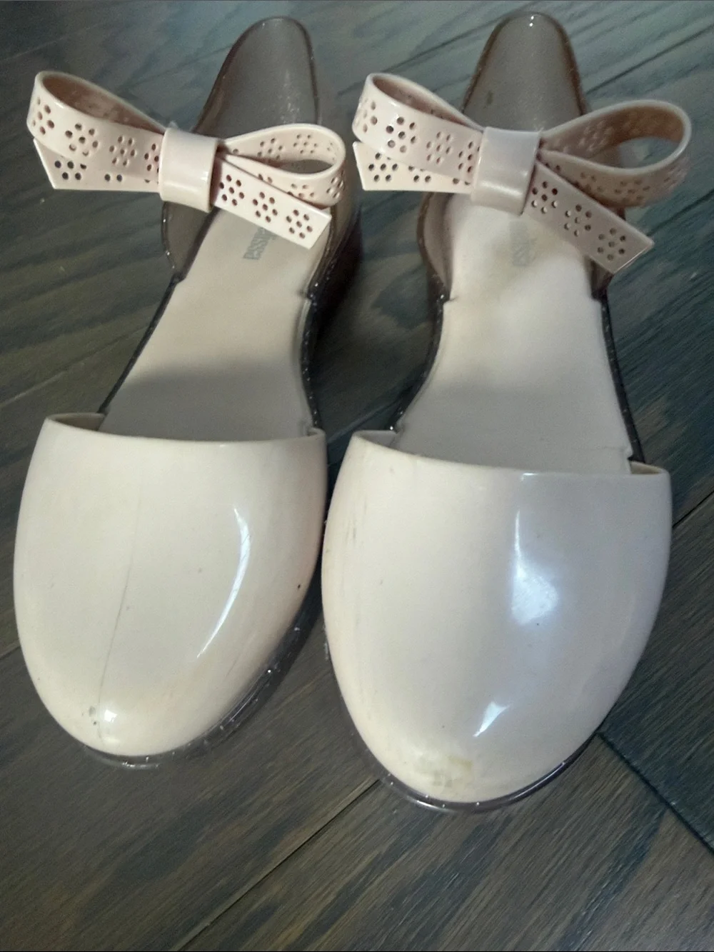 Mini Melissa Girls' Blush Pink Bow D'Orsay Sandals